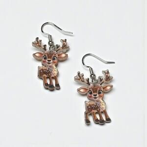 Small Elk Acrylic Earring